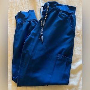Med Couture jogger scrub pant, royal blue, size medium